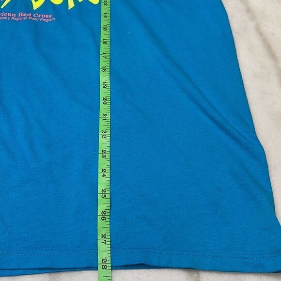 Vintage American Red Cross “VIP DONOR” T-Shirt XL Blue Made in USA Jerzees - Picture 5 of 6